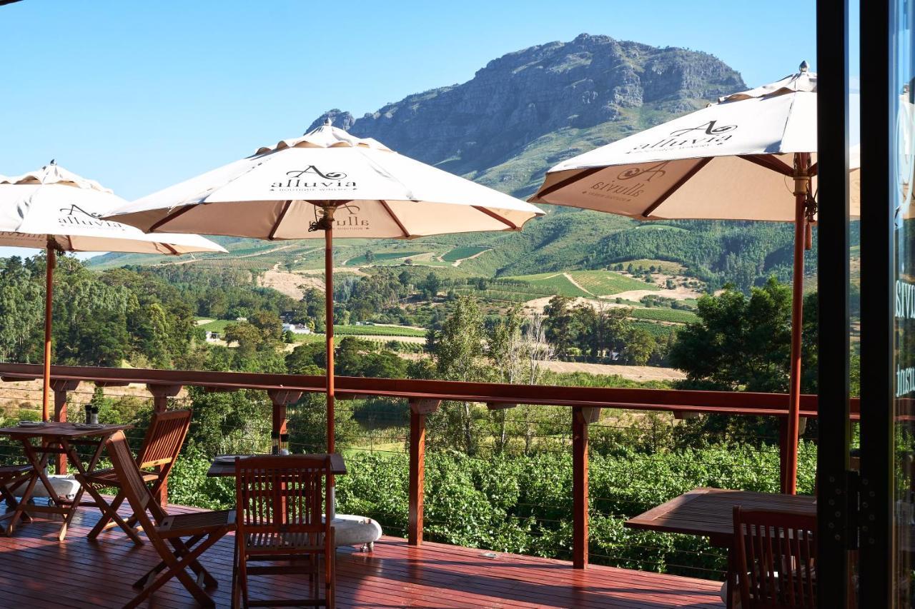 Alluvia Boutique Winery & Luxury Accommodation Stellenbosch Dış mekan fotoğraf View of the Kleinrivierveld