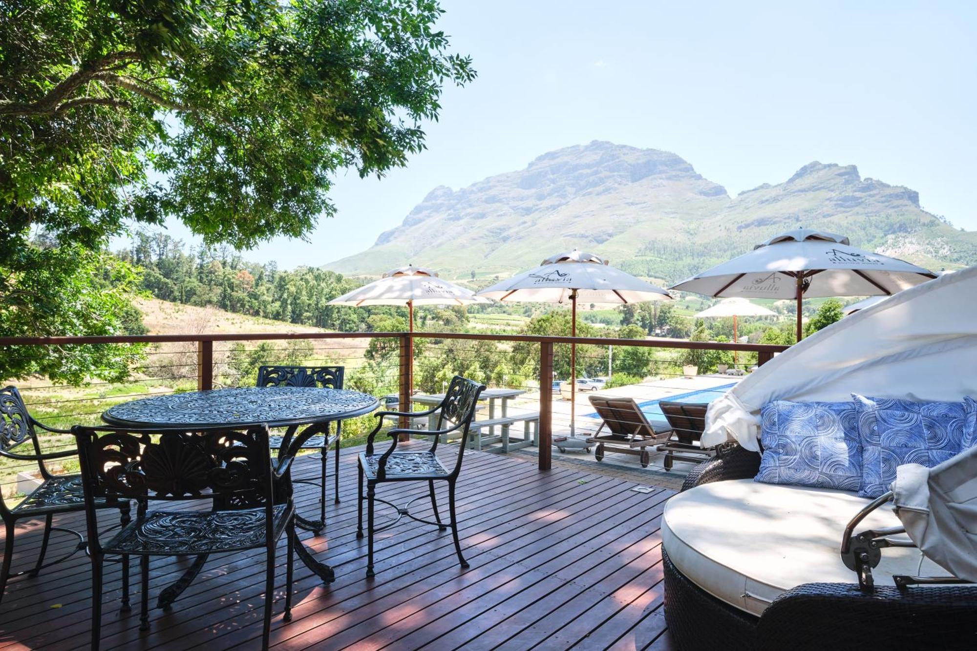 Alluvia Boutique Winery & Luxury Accommodation Stellenbosch Oda fotoğraf View of the Hot Tub at the Spa at La Motte